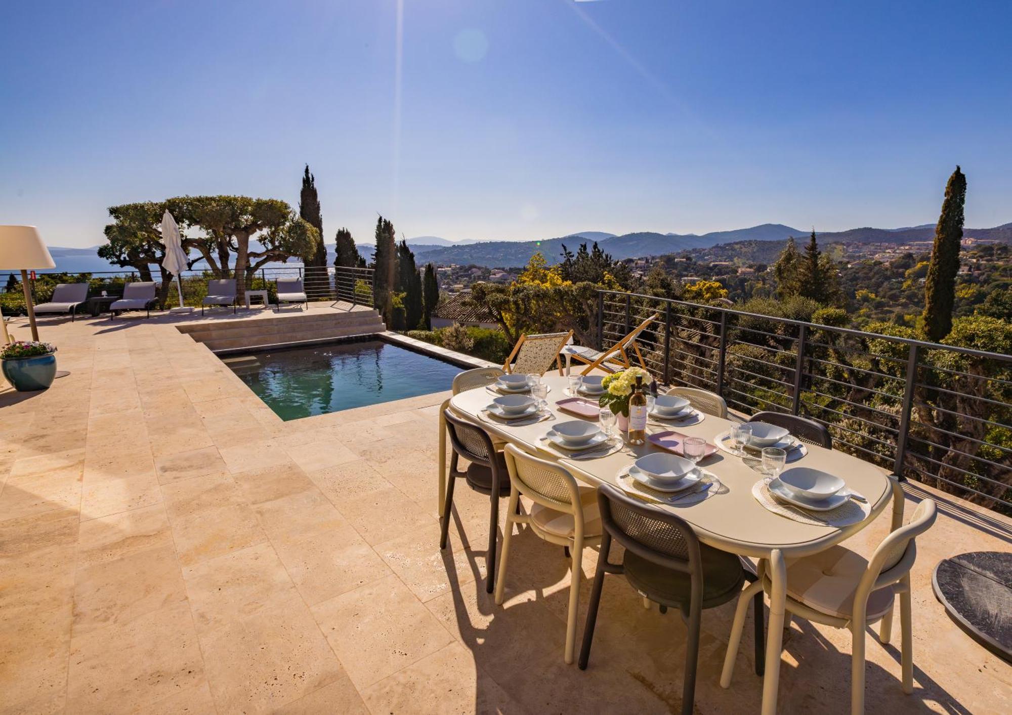 Superbe Villa, Incroyable Vue Mer, Piscine Chauffee, Climatisee Сент-Максим Экстерьер фото